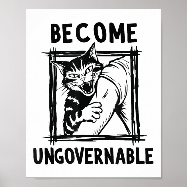 Affiche Devenir ingouvernable - Black Cat Mâle de morsure  (Devant)