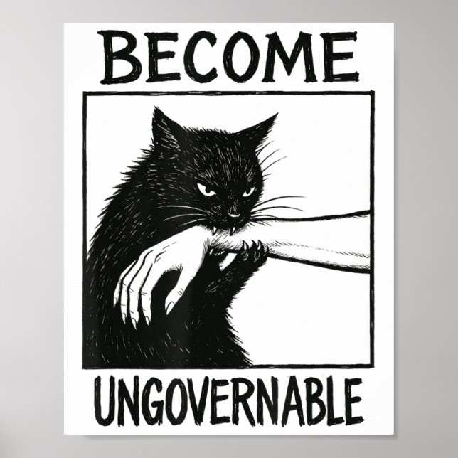 Affiche Devenir ingouvernable Chat Noir Mâle de morsage ma (Devant)