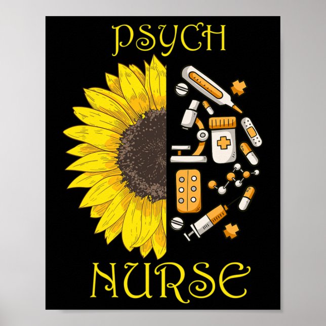 Affiche Devenu Psychiainfirmière Psychiatrique Infirmière  (Devant)