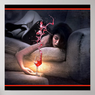 Affiche Déversement de vin