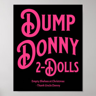 Affiche Déverser Donny 2 Poupées Deux Poupées Trump Tarifs