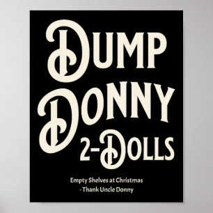 Affiche Déverser Donny 2 Poupées Deux Poupées Trump Tarifs