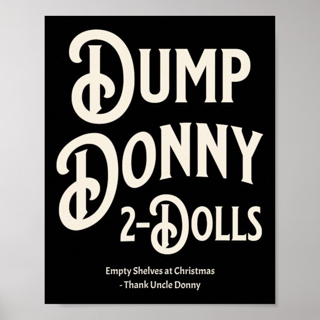 Affiche Déverser Donny 2 Poupées Deux Poupées Trump Tarifs (Devant)