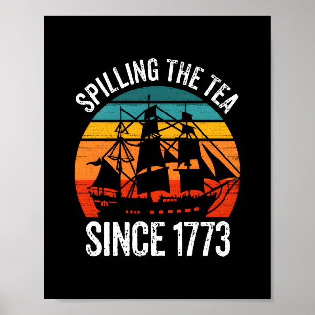 Affiche Déverser Le Thé Depuis 1773 (Devant)
