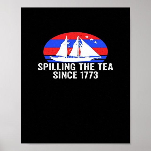 Affiche Déverser Le Thé Depuis 1773 Classique (Devant)