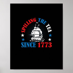 Affiche Déverser le thé depuis 1773 Histoire américaine 4e