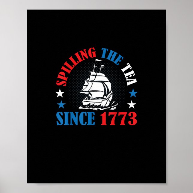Affiche Déverser le thé depuis 1773 Histoire américaine 4e (Devant)