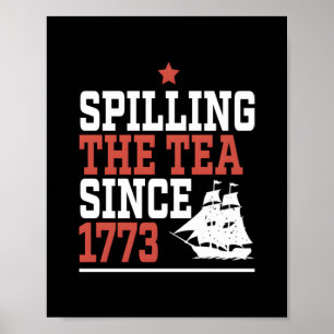 Affiche Déverser Le Thé Depuis 1773 Mème Drôle