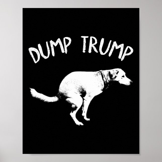 Affiche Déverser Trump Chien Qui Chie Pour Hommes Femmes E (Devant)
