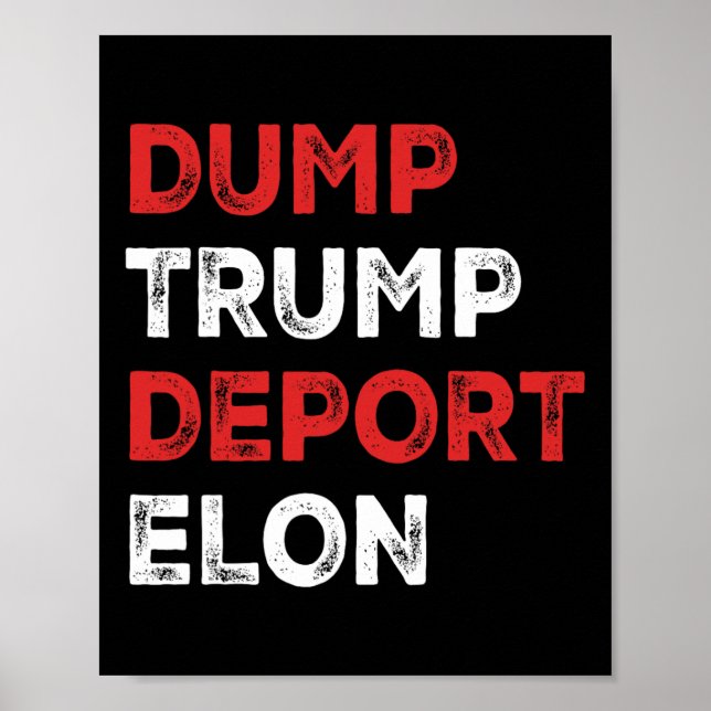 Affiche Déverser Trump Déporter Elon  (Devant)
