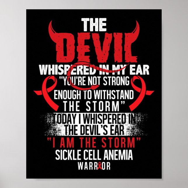 Affiche Devil2- Anémie de la faucille Soutien de sensibili (Devant)