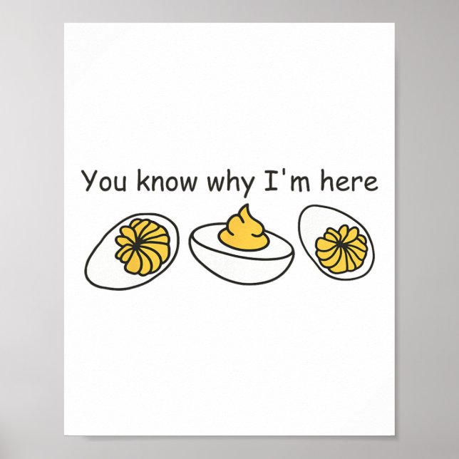 Affiche Deviled Egg You Know Why I'm Here Retro Thanksgivi (Devant)