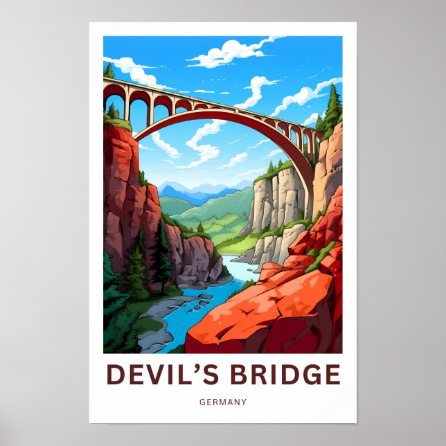 Affiche Devil's Bridge Allemagne Travel Print (Devant)