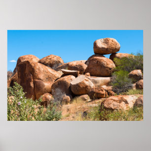 Affiche Devils Marbles Territoire du Nord Australie