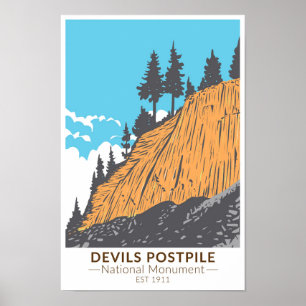 Affiche Devils Postpile Monument National Vintage