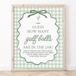 Affiche Devine combien de balles de golf pour le bébé au g