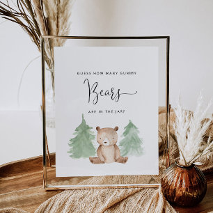 Affiche Devine combien d'ours gummy sont dans le bocal