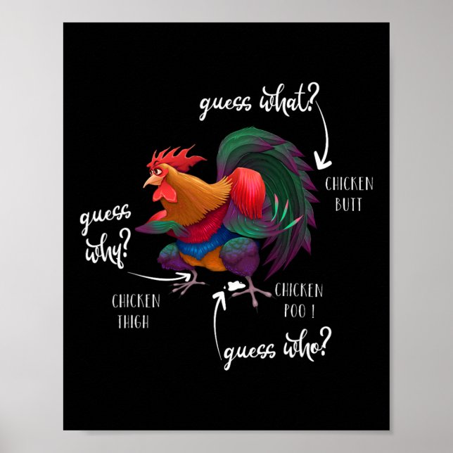 Affiche Devine quoi cul de poulet Devine pourquoi cuisse d (Devant)