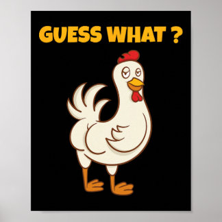 Affiche Devinette Drôle Que Croupion De Poulet ! Ferme Pou