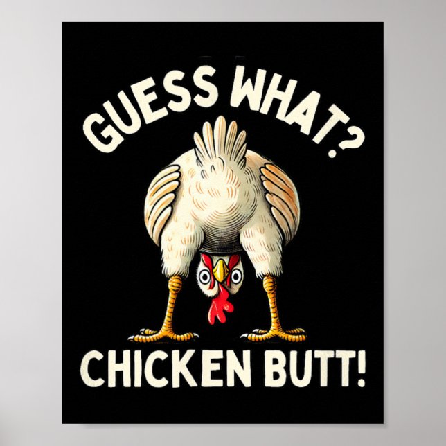 Affiche Devinette drôle Quel Culo de Poulet Mignon Poulet  (Devant)
