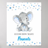 Devinez combien d'arachides Baby shower éléphant b