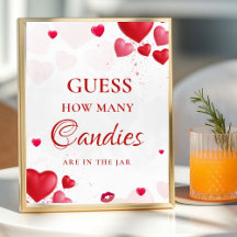 Devinez combien de baisers enseigne de Baby Shower