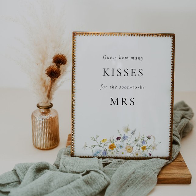 Affiche Devinez combien de baisers Jeu Signe (Créateur téléchargé)