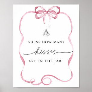 Affiche Devinez combien de baisers sont dans la bow rose J
