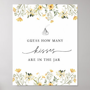 Affiche Devinez combien de baisers sont dans le pot Fleur