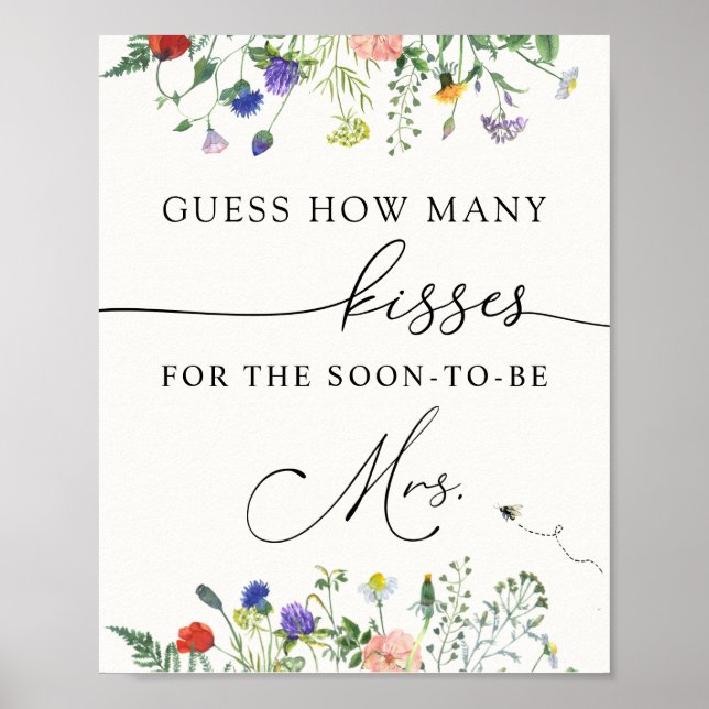 Affiche Devinez combien de bisous pour la future Mme Post (Devant)