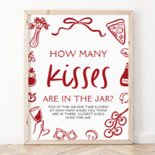 Affiche Devinez combien de bisous pour un mariage italien