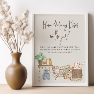 Affiche Devinez combien de Boho Baby Nursery Baby shower j
