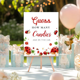Affiche Devinez combien de bonbons amour signe baby shower