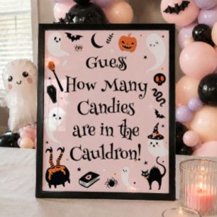 Affiche Devinez combien de bonbons pour la Baby Shower Hal
