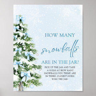 Affiche Devinez combien de boules de neige pour la Baby Sh