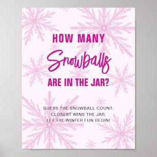 Affiche Devinez combien de boules de neige Shower de bébé