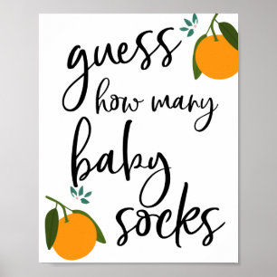 Affiche Devinez combien de chaussettes bébé signent