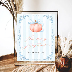Affiche Devinez combien de Citrouilles Blue Bow
