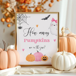 Affiche Devinez combien de citrouilles petit Boo