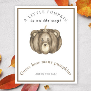 Affiche Devinez combien de citrouilles pour la baby shower