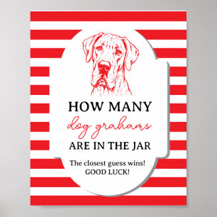 Affiche Devinez combien de Dog Grahams Dane Show Game Sign