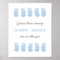 Devinez combien de Gummy Bears Bébé Bleu Jeu Signe