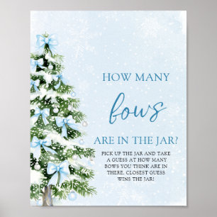 Affiche Devinez combien de nœuds pour le bébé à Noël