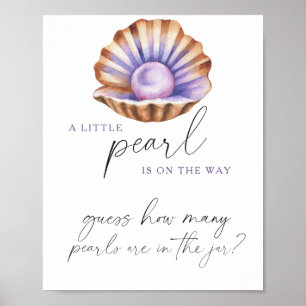 Affiche devinez combien de perles pour une baby shower per