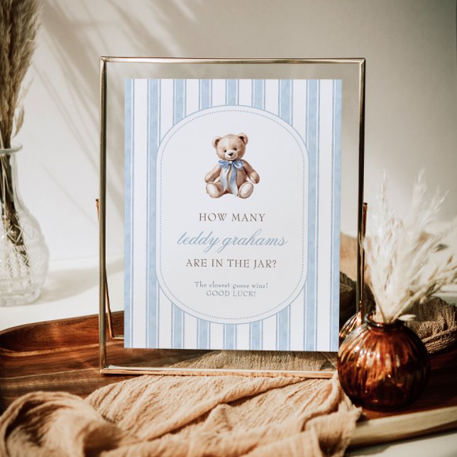 Affiche Devinez combien de Teddy Grahams Baby shower Jeu S (Créateur téléchargé)