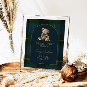 Affiche Devinez combien d'ours en peluche Jeu de Signe de