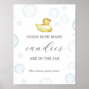 Affiche Devinez combien sont dans la Jar Shower Game Poste