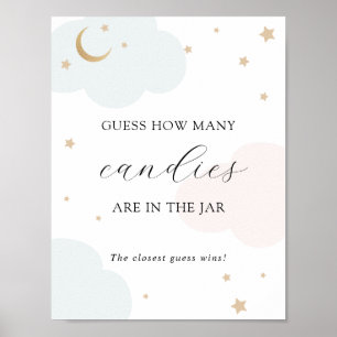 Affiche Devinez combien sont dans la Jar Shower Game Poste