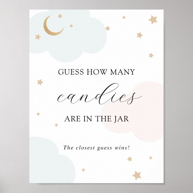 Affiche Devinez combien sont dans la Jar Shower Game Poste (Devant)