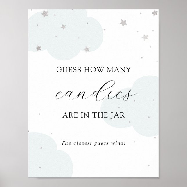 Affiche Devinez combien sont dans la Jar Shower Game Poste (Devant)